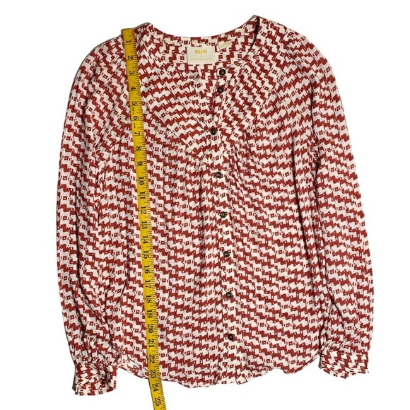 Maeve Anthropologie | Women | Avignon Scotty Dog Print Button Front Blouse | XS - Picture 8 of 11